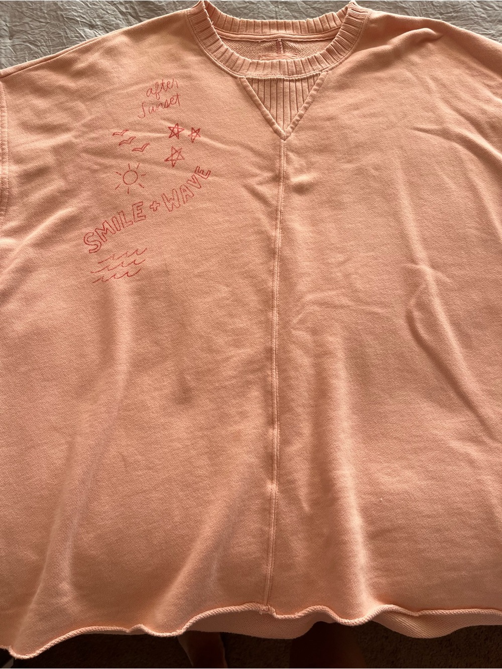 aerie Soft oversized Peach Knit Sweater